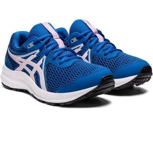 ASICS Kids Contend 7 Grade School Running shoes Blue and Pink